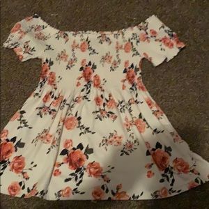 Floral tight-loose blouse